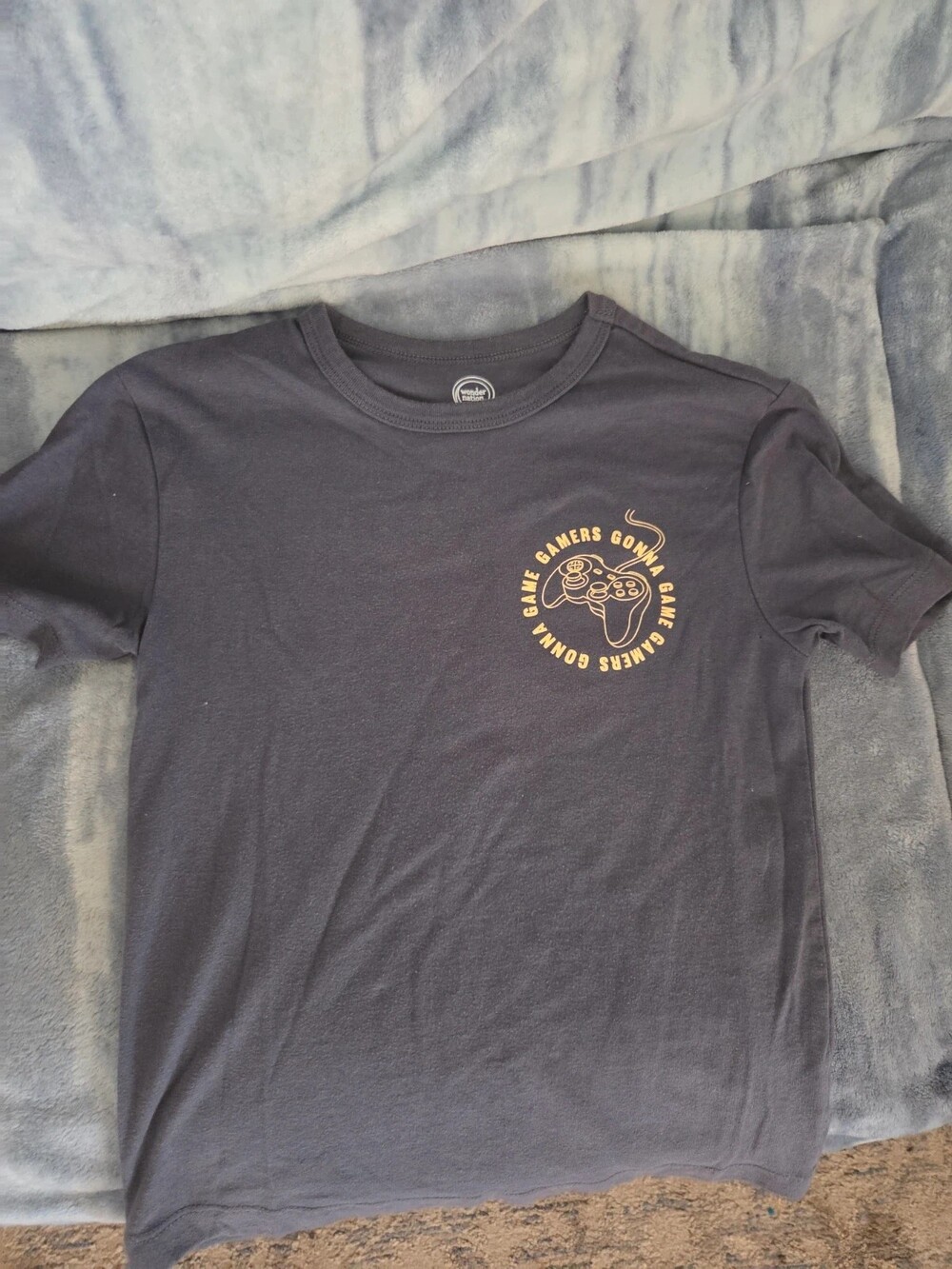 Wonder Nation Boys Gaming Shirt Size Small Gray Gamer Graphic Tee